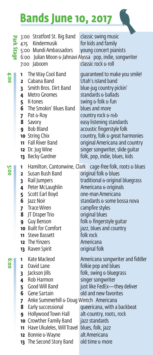 MUSIC STROLL 2017 ENTERTAINMENT LINEUP